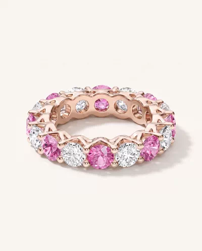 Unity Prong Pink Sapphire & Lab Diamond Eternity Band (4.80 ct. tw.)