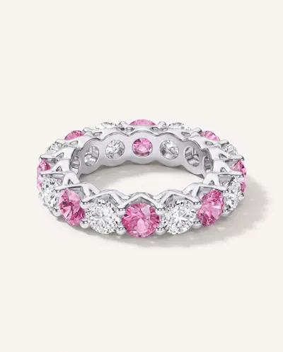 Unity Prong Pink Sapphire & Lab Diamond Eternity Band (4.80 ct. tw.)