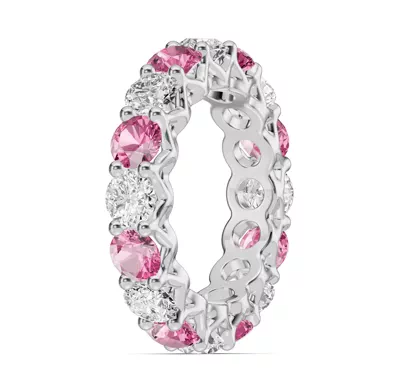 Unity Prong Pink Sapphire & Diamond Eternity Band (4.80 ct. tw.)