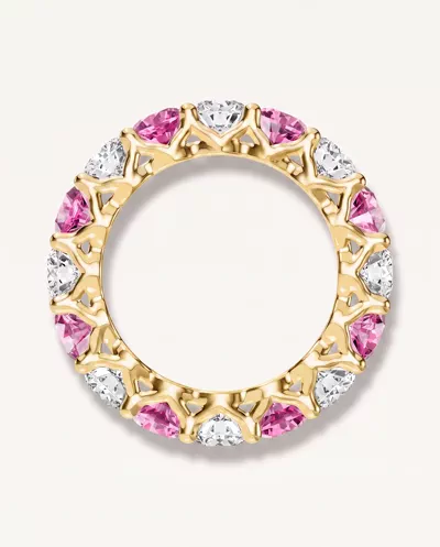 Unity Prong Pink Sapphire & Diamond Eternity Band (4.80 ct. tw.)