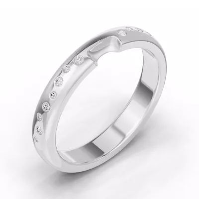 Camden Scattered Lab Diamond Notched Band