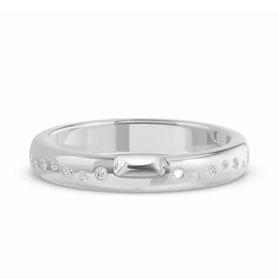 Camden Scattered Diamond Notched Band
