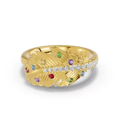 Feather Drift Lab Diamond & Gemstone Ring