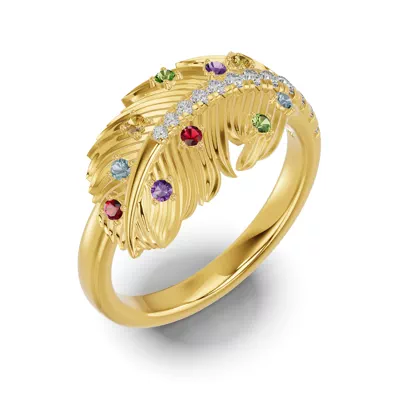 Feather Drift Diamond & Gemstone Ring