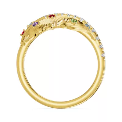 Feather Drift Diamond & Gemstone Ring