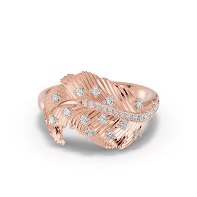 Feather Sway Lab Diamond Ring