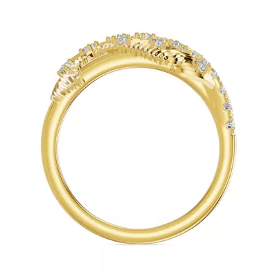 Feather Sway Lab Diamond Ring