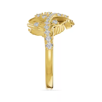 Feather Sway Lab Diamond Ring