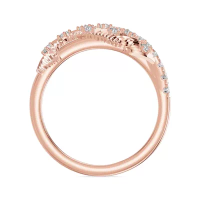Feather Sway Diamond Ring