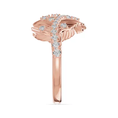 Feather Sway Diamond Ring