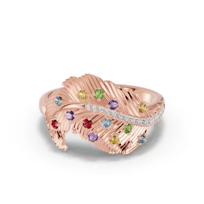 Feather Sway Diamond & Gemstone Ring