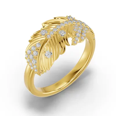 Feather Soar Lab Diamond Ring