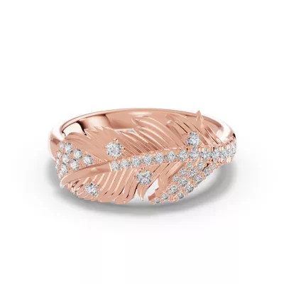 Feather Soar Diamond Ring