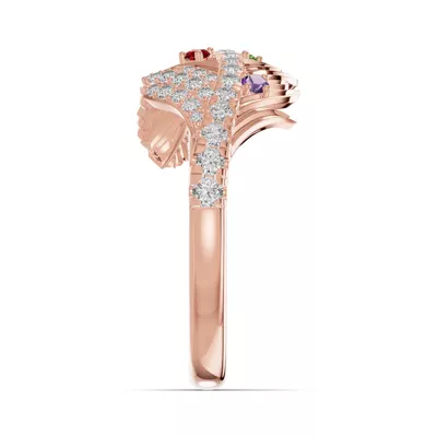 Feather Soar Diamond & Gemstone Ring
