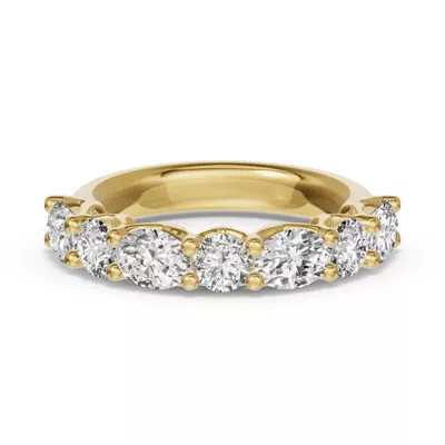 Oval & Round Unity Prong Lab Diamond Band (1.50 ct. tw.)
