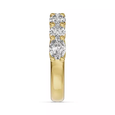 Oval & Round Unity Prong Diamond Band (1.50 ct. tw.)