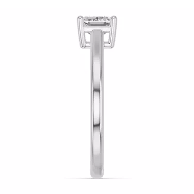 Emerald-Cut Lab Diamond East-West Ring
