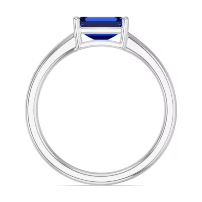 Emerald-Cut Sapphire East-West Ring
