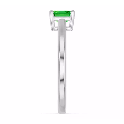 Emerald-Cut Tsavorite East-West Ring