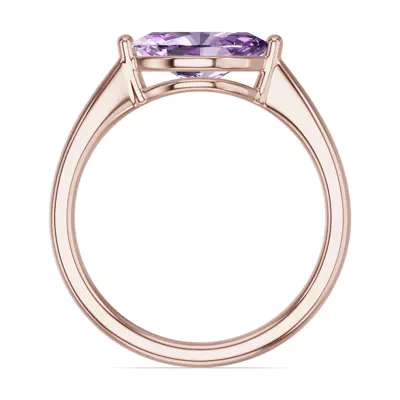 Marquise Amethyst East-West Ring