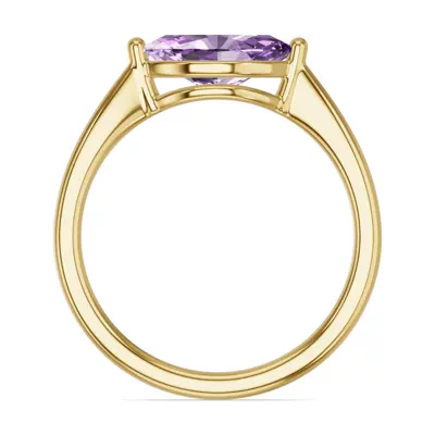 Marquise Amethyst East-West Ring