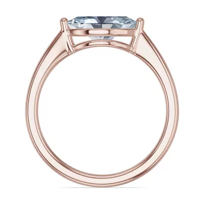 Marquise Aquamarine East-West Ring