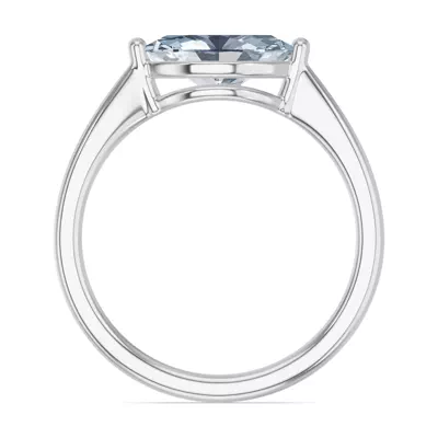 Marquise Aquamarine East-West Ring