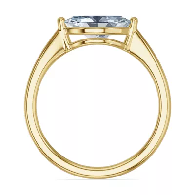 Marquise Aquamarine East-West Ring