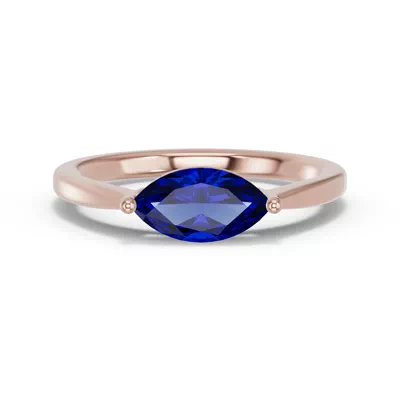 Marquise Sapphire East-West Ring