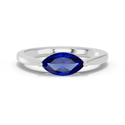 Marquise Sapphire East-West Ring