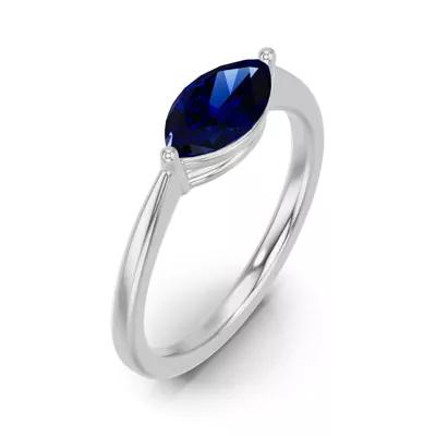 Marquise Sapphire East-West Ring