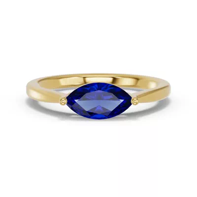 Marquise Sapphire East-West Ring