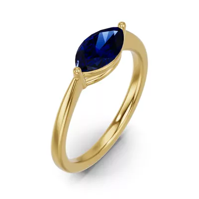 Marquise Sapphire East-West Ring