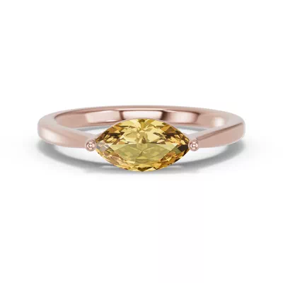 Marquise Citrine East-West Ring