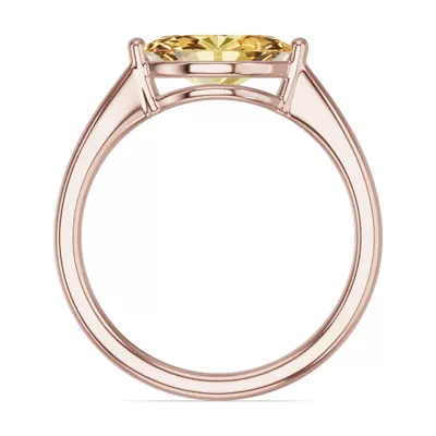 Marquise Citrine East-West Ring