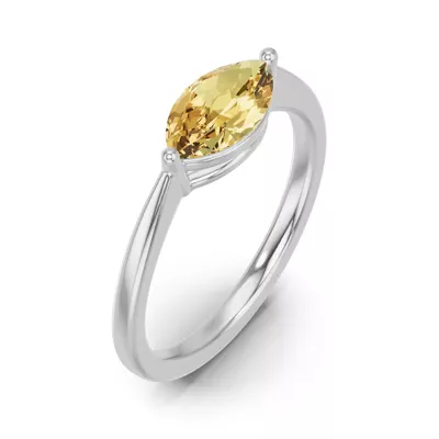 Marquise Citrine East-West Ring