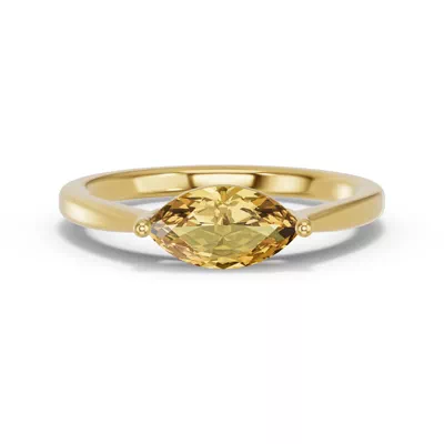 Marquise Citrine East-West Ring