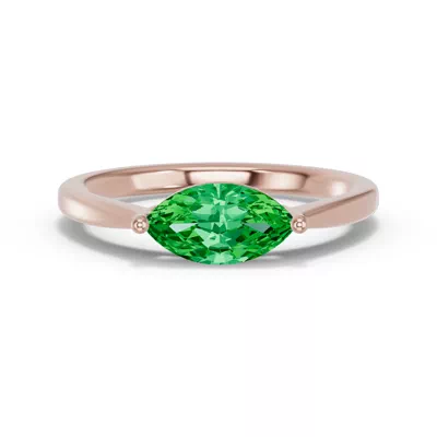 Marquise Emerald East-West Ring