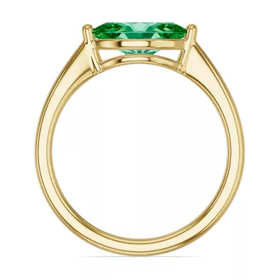 Marquise Emerald East-West Ring