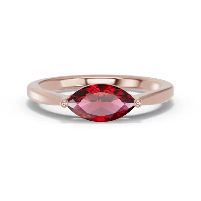 Marquise Garnet East-West Ring