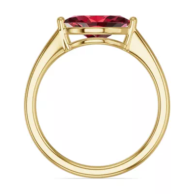 Marquise Garnet East-West Ring