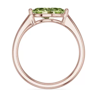 Marquise Peridot East-West Ring
