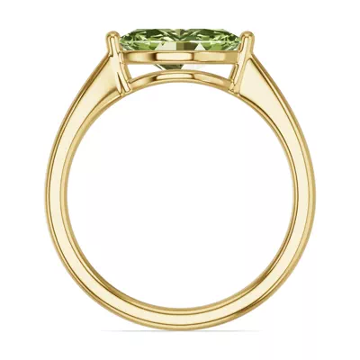 Marquise Peridot East-West Ring