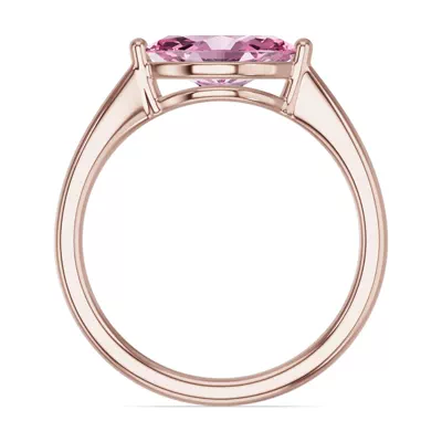 Marquise Pink Tourmaline East-West Ring