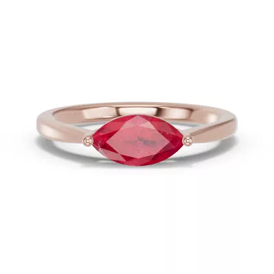 Marquise Ruby East-West Ring