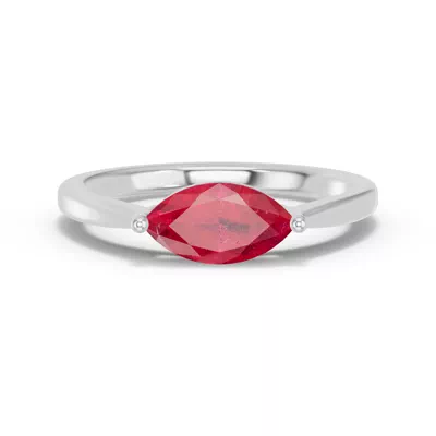 Marquise Ruby East-West Ring