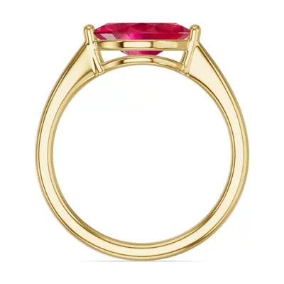 Marquise Ruby East-West Ring