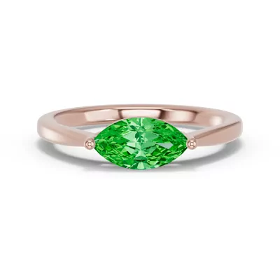 Marquise Tsavorite East-West Ring