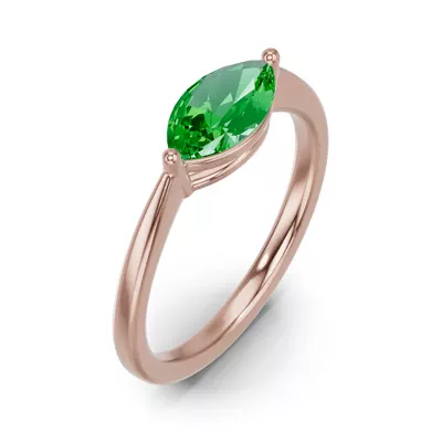 Marquise Tsavorite East-West Ring