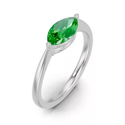 Marquise Tsavorite East-West Ring